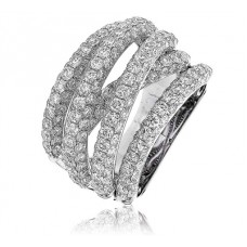 Spiral Round Diamond Dress Ring
