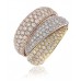 Tri Tone Round Diamond Pave Dress Ring Tri Tone Round Diamond Pave Dress Ring