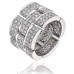 Modern Round Diamond Pave Dress Ring