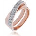 Elegant Round Diamond Cross Over Dress Ring
