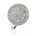 Round & Baguette Diamond Pave Cocktail Ring