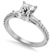 Tapered Baguette Radiant Diamond Ring With Shoulder Diamonds