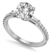 Tapered Baguette Round Diamond Ring With Shoulder Diamonds