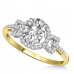 Oval & Round Diamond Vintage Engagement Ring
