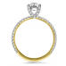 Swirl Round Diamond Shoulder Set Engagement Ring