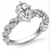 Embellished Twist Pear Diamond Vintage Plait Ring