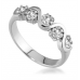 Five Stone Round Diamond Half Eternity Ring