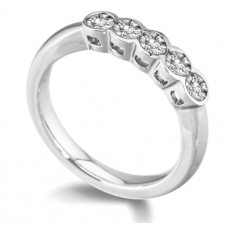 Classic Five Stone Round Diamond Eternity Ring