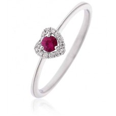Ruby & Diamond Cluster Ring