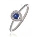 Blue Sapphire & Diamond Ring