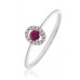 Ruby & Diamond Halo Cluster Ring Ruby & Diamond Halo Cluster Ring