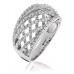 Criss Cross Round Diamond Dress Ring