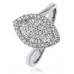 Round & Baguette Diamond Twist Cocktail Ring