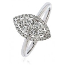 Modern Round Diamond Cluster Halo Ring