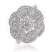 Round & Baguette Diamond Pave Cocktail Ring