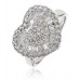 Elegant Diamond Cluster Heart Dress Ring