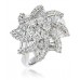 Round & Baguette Diamond Pave Cocktail Ring