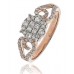 Modern Round Diamond Cluster Ring