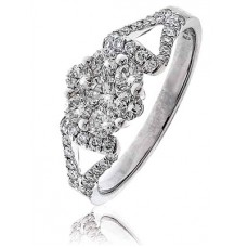 Modern Round Diamond Cluster Ring