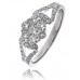 Modern Round Diamond Cluster Ring
