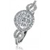 Modern Round Diamond Cluster Ring