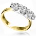 Modern Crossover Round Diamond Trilogy Ring