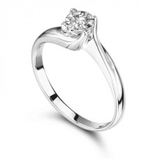 Modern Round Diamond Engagement Ring