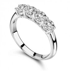 Classic Four Stone Round Diamond Eternity Ring