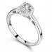 Elegant Round Diamond Single Halo Ring