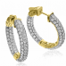 Inside Outside Round Diamond Hoop Earrings