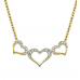 Elegant Heart Shaped Diamond Trilogy Necklace