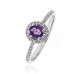 Amethyst & Diamond Cluster Ring