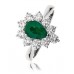 Pear Shaped Emerald & Diamond Ring