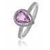 Pink Sapphire & Diamond Cluster Ring