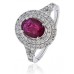 Oval Ruby & Diamond Engagement Ring
