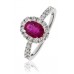 Oval Ruby & Diamond Engagement Ring Oval Ruby & Diamond Engagement Ring