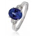 Oval Tanzanite & Diamond Trilogy Ring