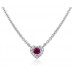 Round Ruby & Diamond Pendant