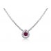 Round Ruby & Diamond Pendant