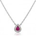 Pear Shaped Ruby & Diamond Pendant