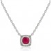 Cushion Shaped Ruby & Diamond Pendant