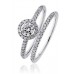 Diamond Shoulder Set Ring With Matching Band