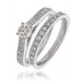 Diamond Shoulder Set Ring With Matching Band