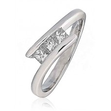 Modern Princess Diamond Trilogy Ring