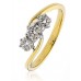 Modern Twist Round Diamond Trilogy Ring