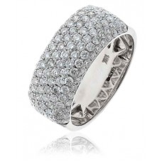 Elegant Round Diamond Multi Row Dress Ring