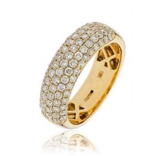Elegant Round Diamond Eternity/dress Ring