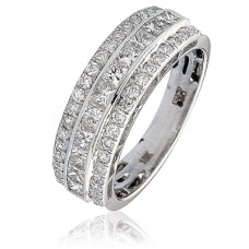 Elegant Round Diamond Eternity/dress Ring
