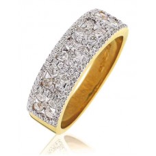 Elegant Round Diamond Eternity/dress Ring