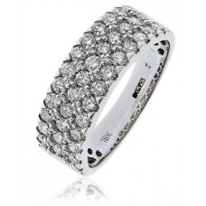 Elegant Round Diamond Multi Row Dress Ring